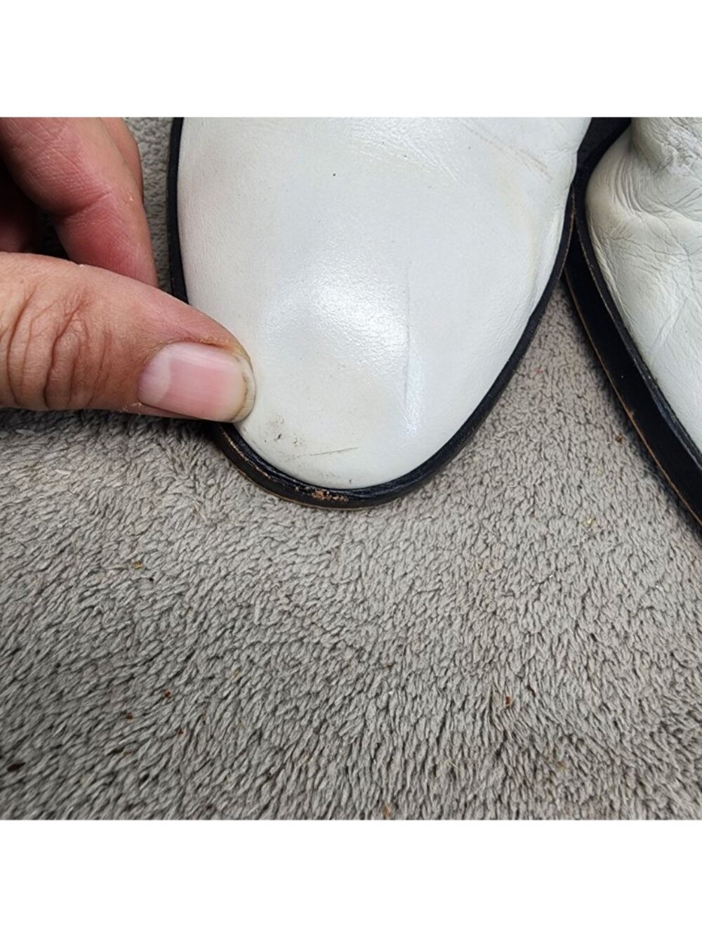 Rebecca Minkoff Shoes Womens Size 8.5 White Leather Slip On Mules *Read* - Picture 4 of 14